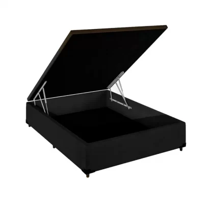 BOX BAÚ GRÃ LUXO CASAL PADRÃO 138X188X43 CM