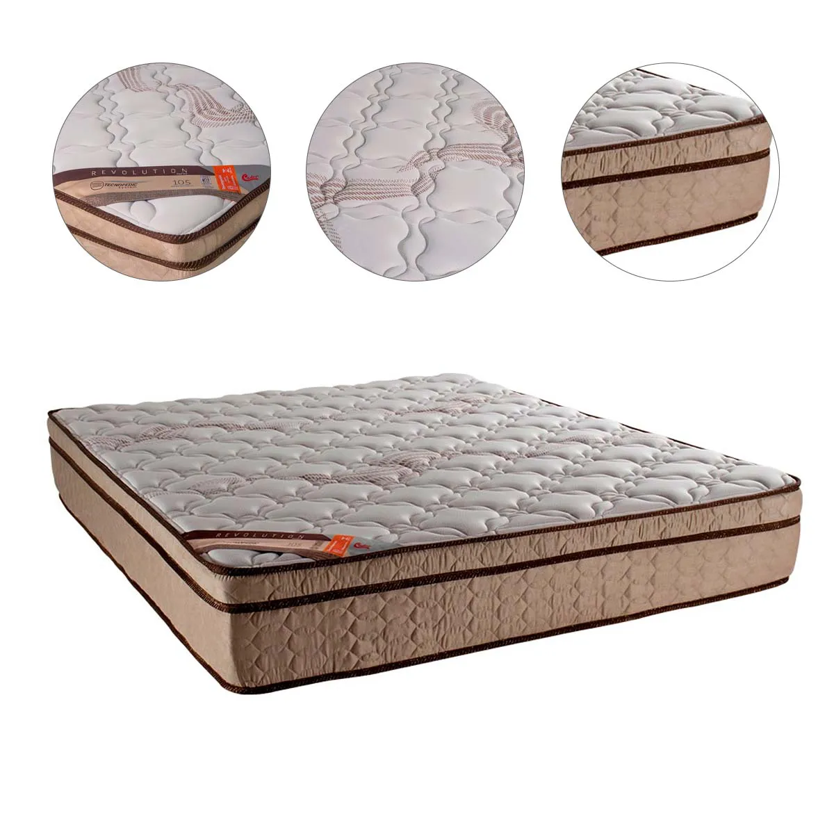 COLCHÃO HIBRIDO REVOLUTION CASTOR QUEEN 158X198X30 CM