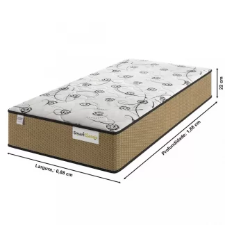 COLCHÃO SMART CLASSIC SOLTEIRO 88X188X23 CM