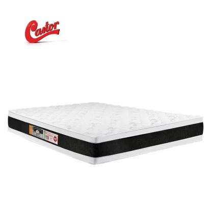 COLCHÃO D45 CASAL CASTOR BLACK WHITE 138X188X CM